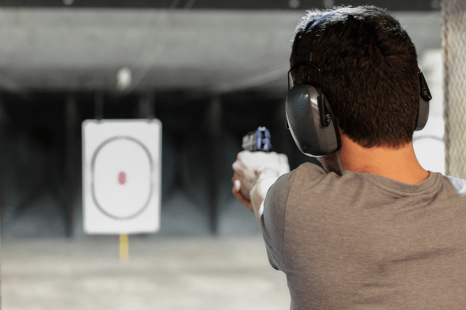 Firearms at shooting range